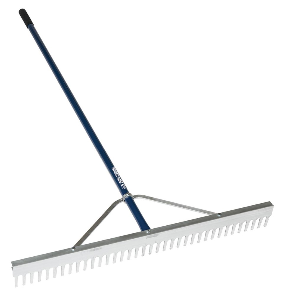 Trigon Sports Aluminum Landscape Rake - 24-Inch Width, 66-Inch Handle