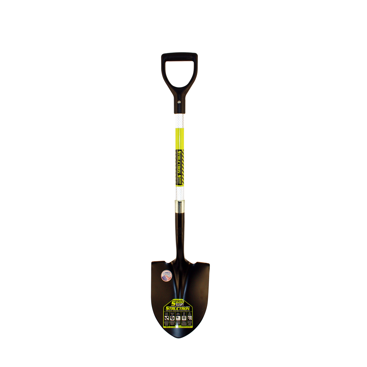 Various Size and Style Structron Square Point Shovel with Premium Fiberglass Handle 