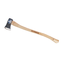 36-Inch Hickory Single Bit Bent Axe Handle – Fire Finished & Lacquered, Amish Made In USA